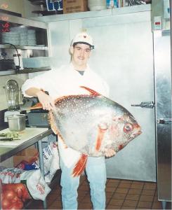 an opah, or moonfish, from Hawaii.  It contains 3 different types of meat.